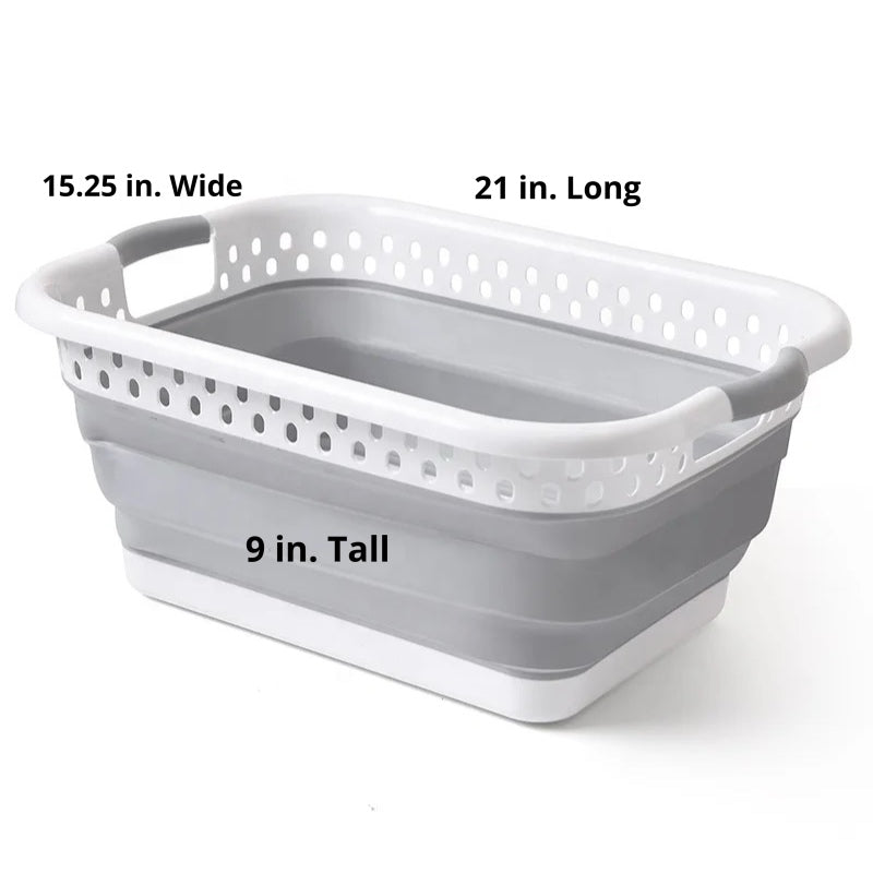 Portable Laundry Basket-Folding and Collapsible-24 Liters (6.3 gallons)